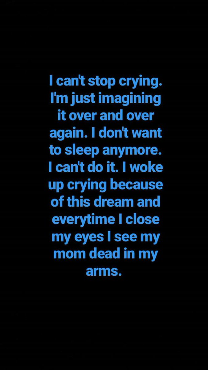 I woke up because I thought I had lost my mother. It all felt so real I don't know who to explain but I hope these pictures I posted are Instagram can help. Sorry for my English.