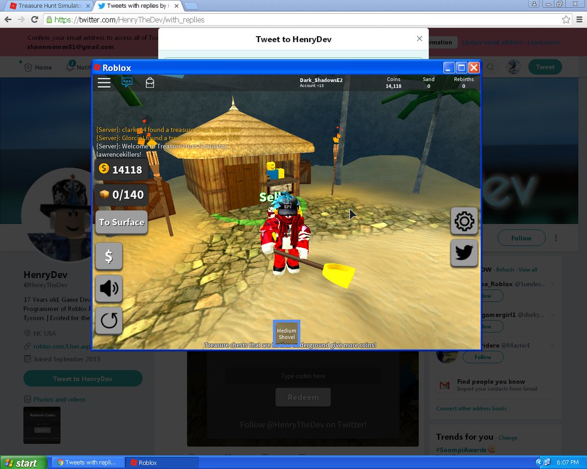 Treasurehuntsim Hashtag On Twitter - treasure hunt simulator roblox hack