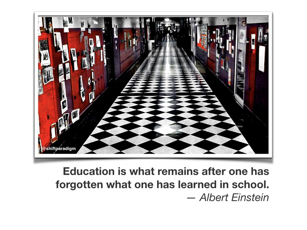 #3168 Education is what remains after one has forgotten what one has learned in school.  — Albert Einstein

#edchatMENA #sunchat