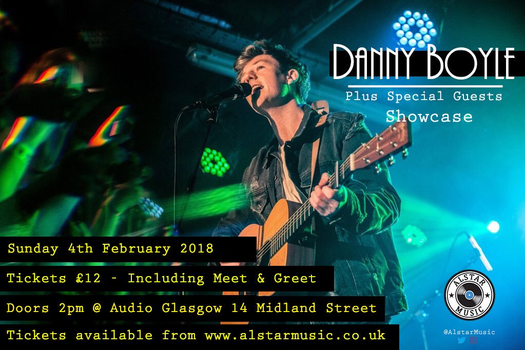 Only a week to go until the @dannyboylemusic showcase in #glasgow, with <a href="/alstarmusic/">ALSTAR MUSIC</a> I can't wait to see you all there, tickets are selling fast so be sure to get yours now, and don't miss out alstarmusic.co.uk/buy-tickets/45…