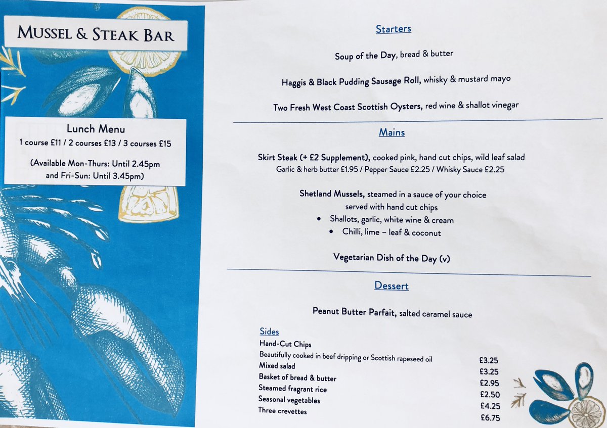Remember: Our lunch menu is available every day! Now with a delicious skirt steak (£2 supplement). See you here!