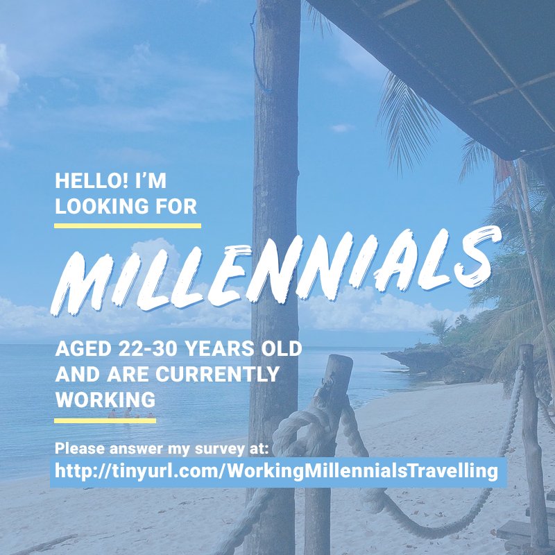 pinkskais's tweet photo. [PLS RT | LOOKING FOR RESPONDENTS]
https://t.co/vggSe9YuXg
—
hello, i need your help! i need 22-30 year old working millennials as respondents for my survey, you can find it at the link above. i'm also looking for people i can interview online, willing to compensate w/ food! https://t.co/1n3c6TH7Yl
