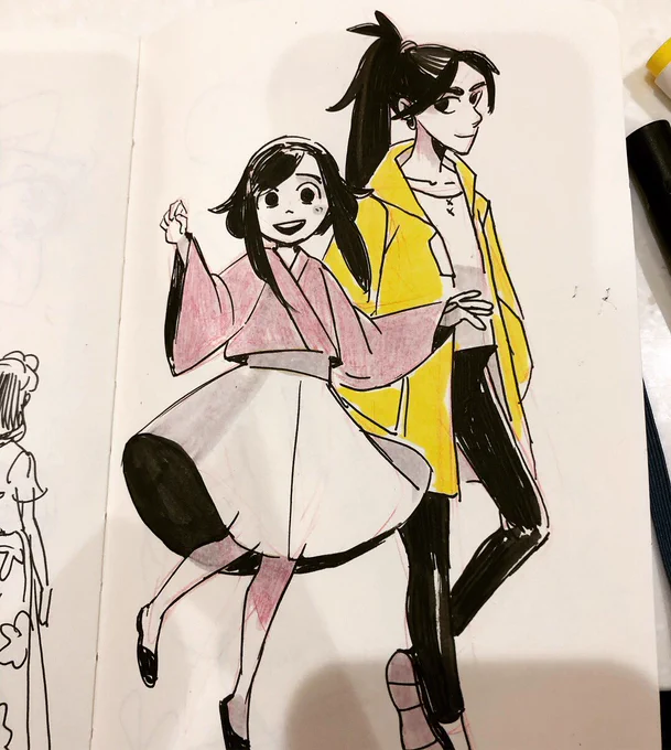 Drawings from today w/ a sketchhangout with @allisonsmithart . First time I've really been able to draw for myself in a while! 