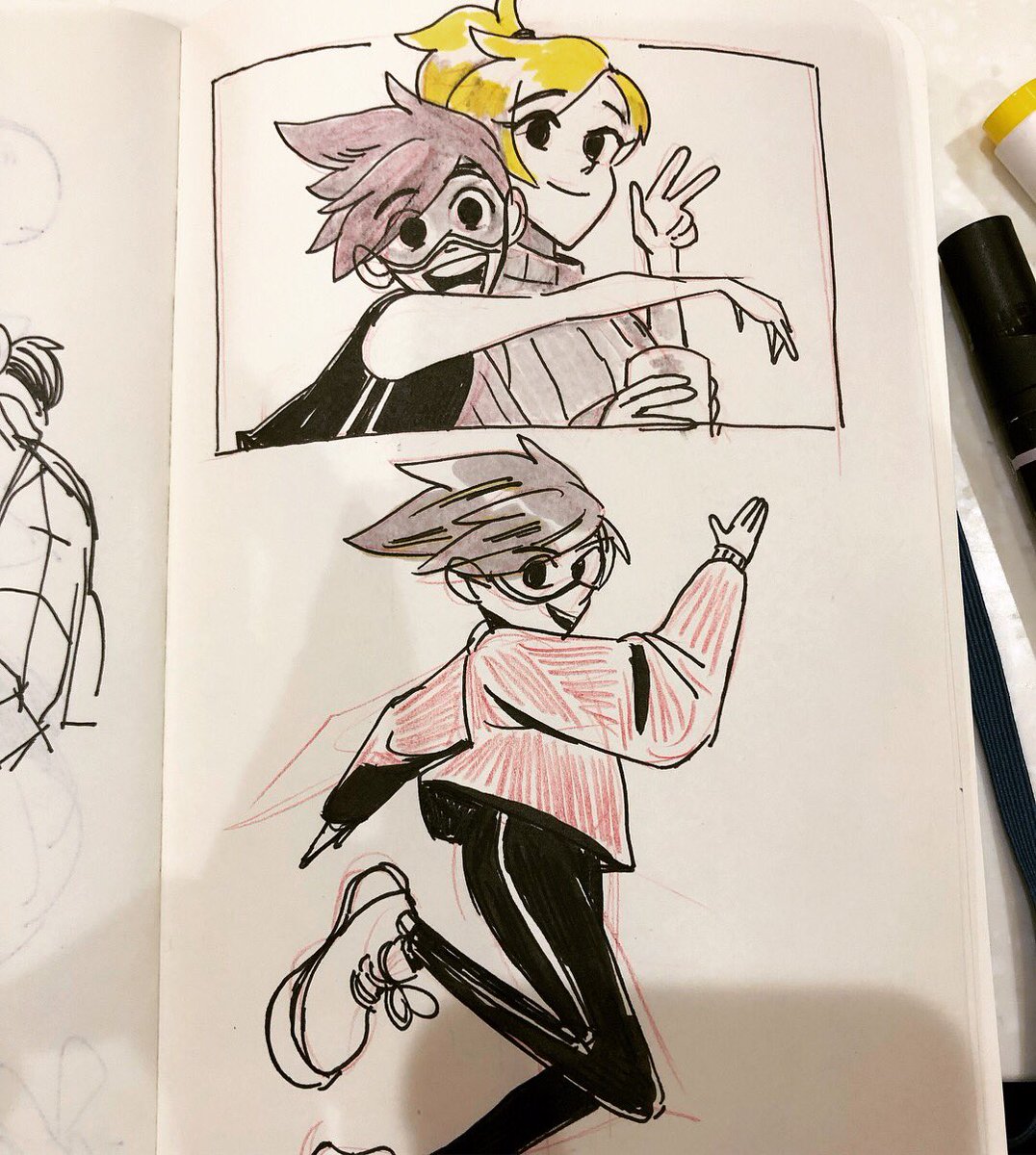 Drawings from today w/ a sketchhangout with @allisonsmithart . First time I've really been able to draw for myself in a while! 