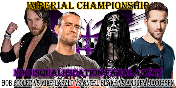 Last but not least, the Imperial Championship is on the line as Bob Pooler, Mike Laszlo, and Angel Blake challenge Andrew Jacobsen for the most prized possession in the IWF...in a NO DQ FATAL 4 WAY at Metamorphosis! #Meta2018