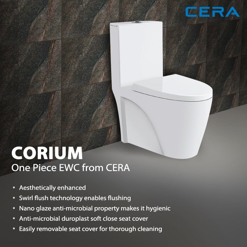 Cera_India's tweet photo. Another brilliant EWC from CERA, Corium is made to aesthically enhance your bathroom with class A features and latest technology. #CERA #ReflectsMyStyle https://t.co/z3UPmn5gt9