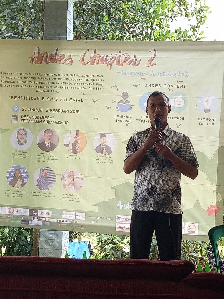 andeschapter2's tweet photo. Sambutan dari Sekretaris Desa Sukaresmi https://t.co/GnI1OtYgyf