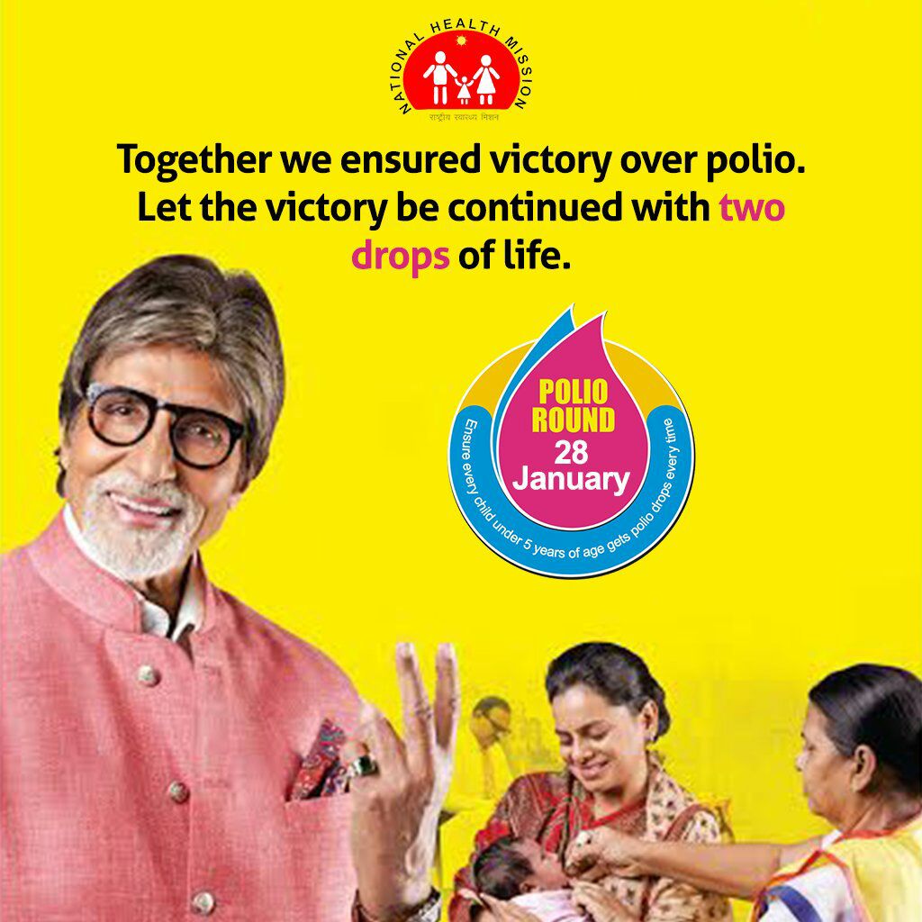 ParasKGhelaanii's tweet photo. Just two drops of life can ensure your child’s healthy future. #NationalImmunizationDays to be observed on 28th Jan & 11th Mar 2018. Do not miss any rounds.
Stay Polio Free #SwasthaBharat #MannKiBaat #PositiveIndia #NayeeSochNayaBharat #PolioMuktBharat #PolioVaccine @PMOIndia https://t.co/SCSV8t4YDv