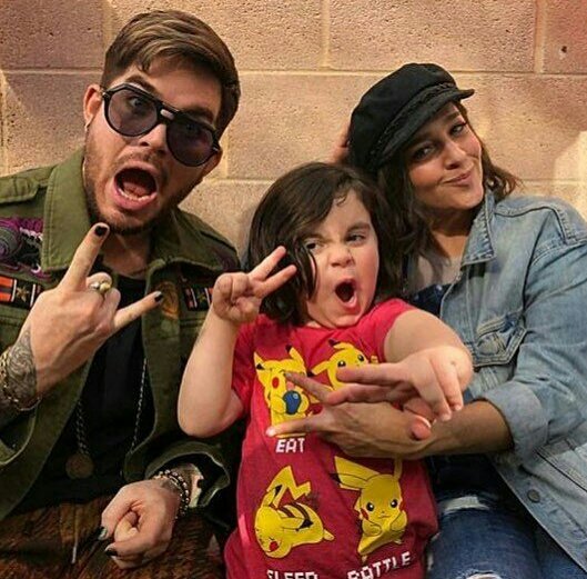 ADAM LAMBEon IG: \"Happy Bday Riff! Godparents .... & me\" 