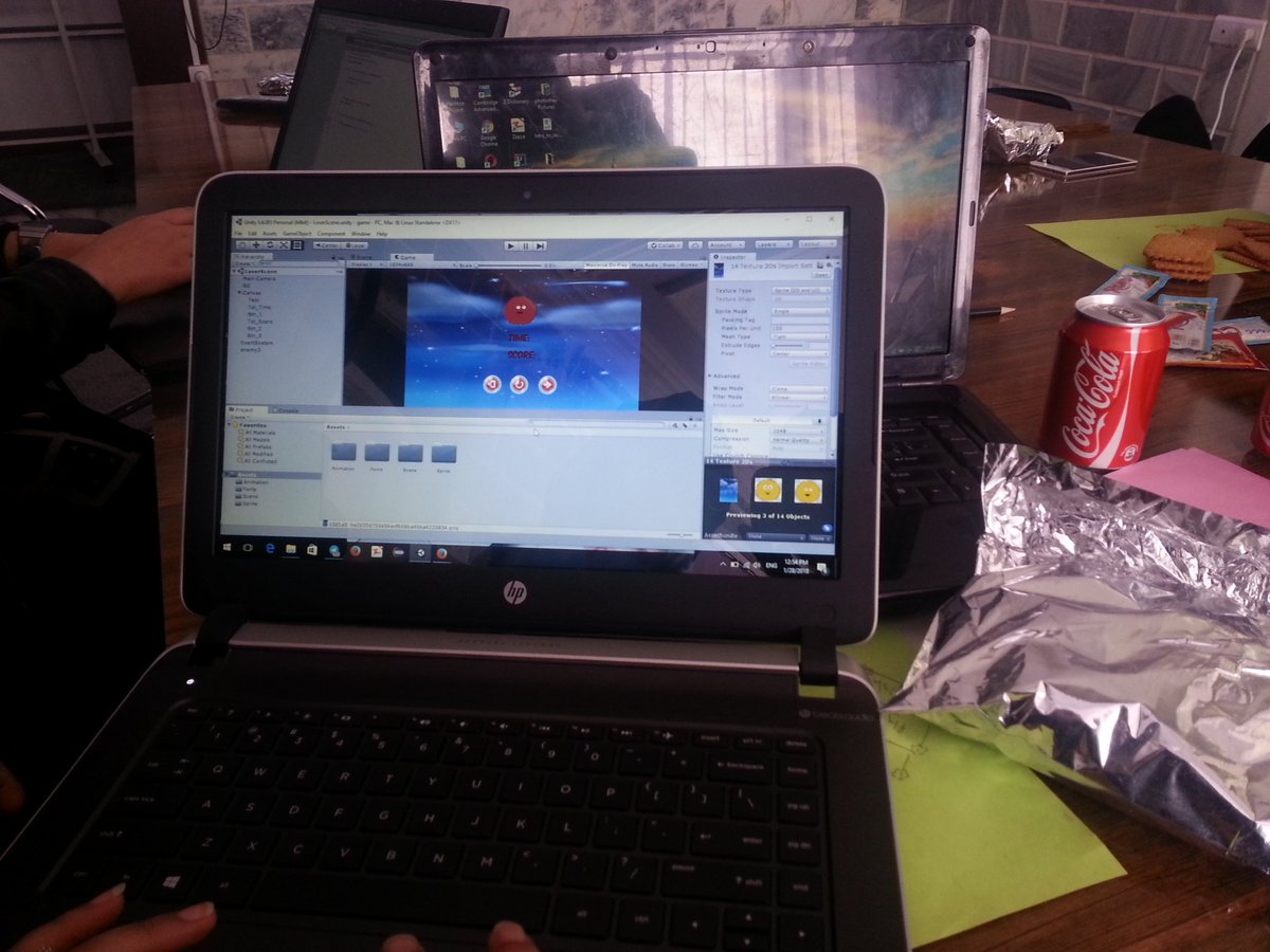 NasrinWahidi's tweet photo. We finally complete 90% our game after 2 days.💪
@CodeToInspire 
#unity3d
#GGJ18
@globalgamejam 
#afghangirlscode https://t.co/L7AVKpFOqf