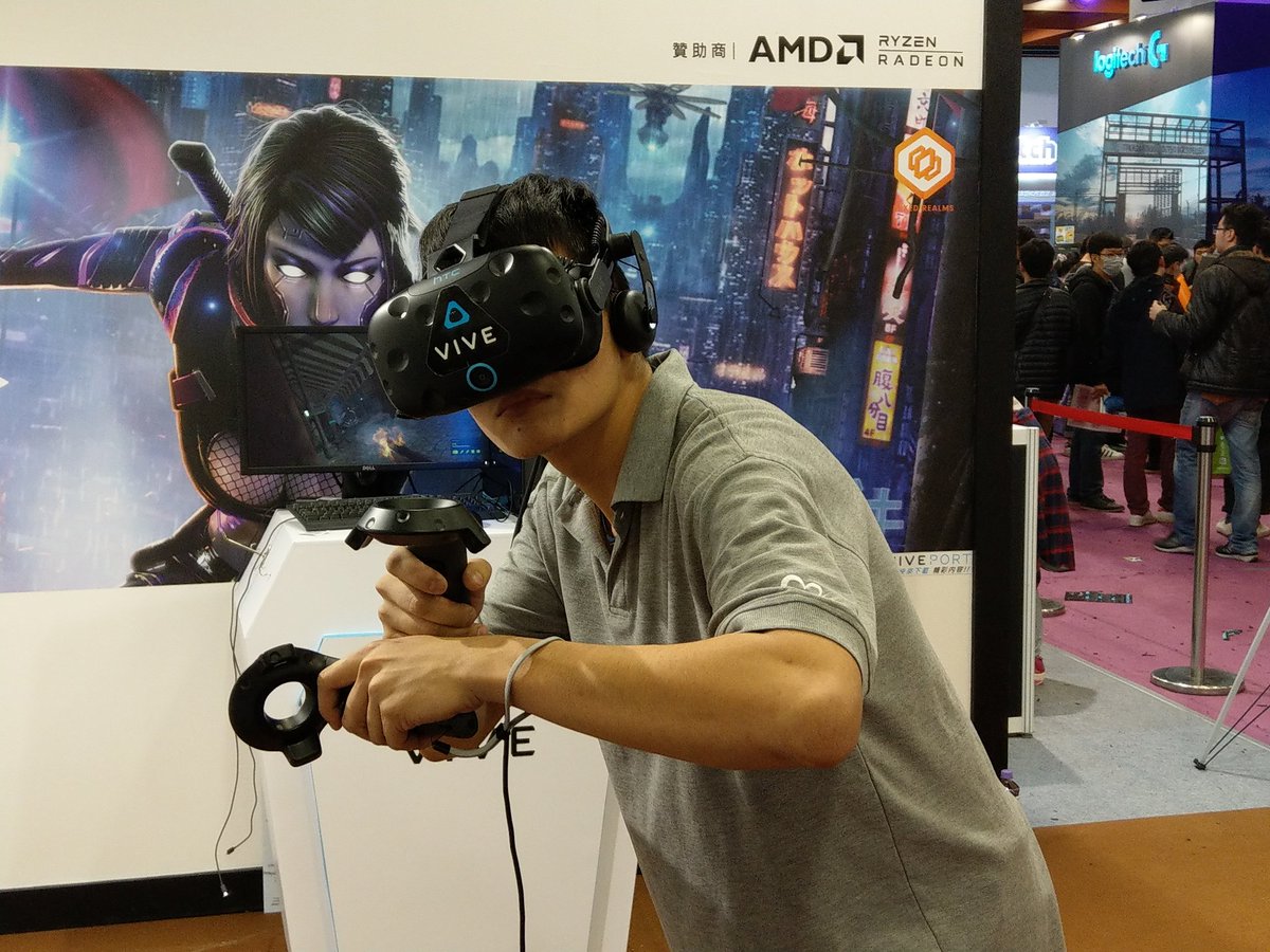paoyc's tweet photo. Front Defense: Heros Championship at Taipei Game Show 2018: It is so exciting. There are two tie set in the final round. So competitive.....I see VR e-sport will become true soon!!!
#HTCVIVE
#FrontDefenseVR
#TpGS2018
#VRSports https://t.co/AqC8wBasYY