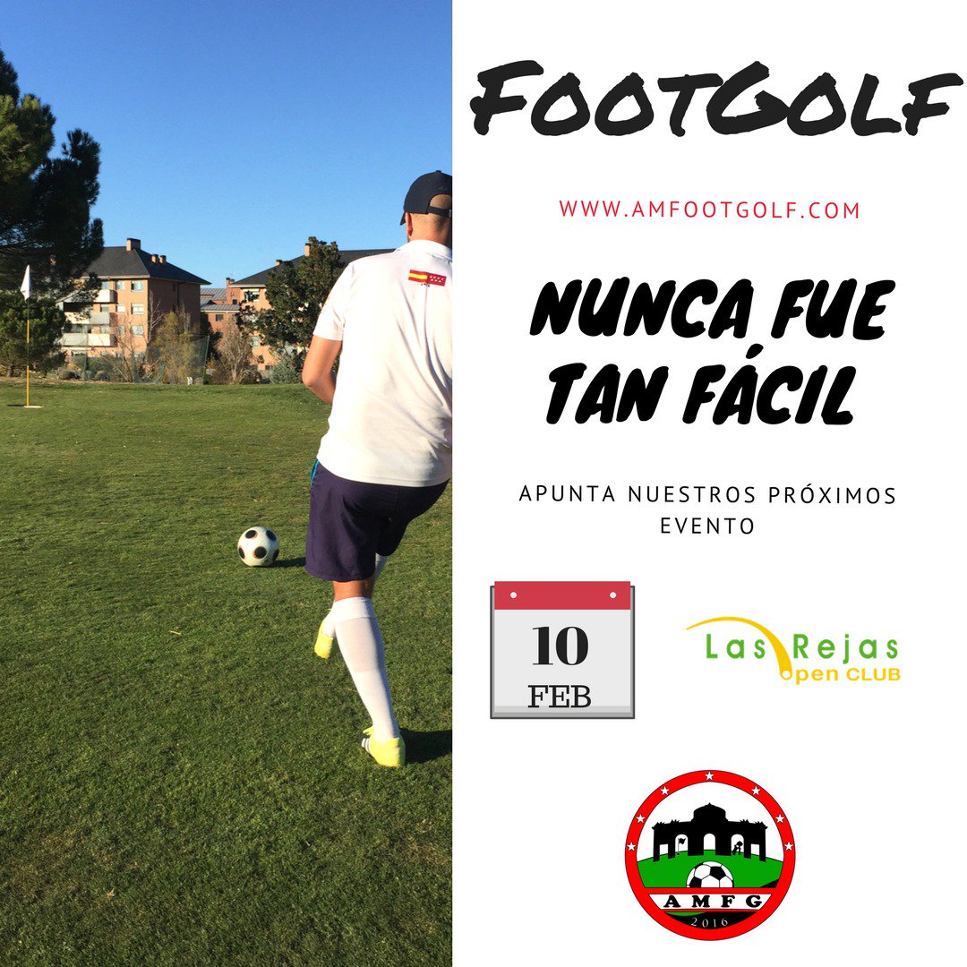 am_footgolf's tweet photo. La temporada acaba de empezar!Y ya están abiertas las inscripciones para nuestra segunda Jornada del Circuito AMFG! Aún no te has inscrito? Nunca fue tan fácil!
Golf + Fútbol = #RetoAMFG
https://t.co/l4EgkqEBhF
@LasRejas_ @MajadahondaM @MajadahondaNews @LaOvacionMadrid https://t.co/Zz3kZlMwWN