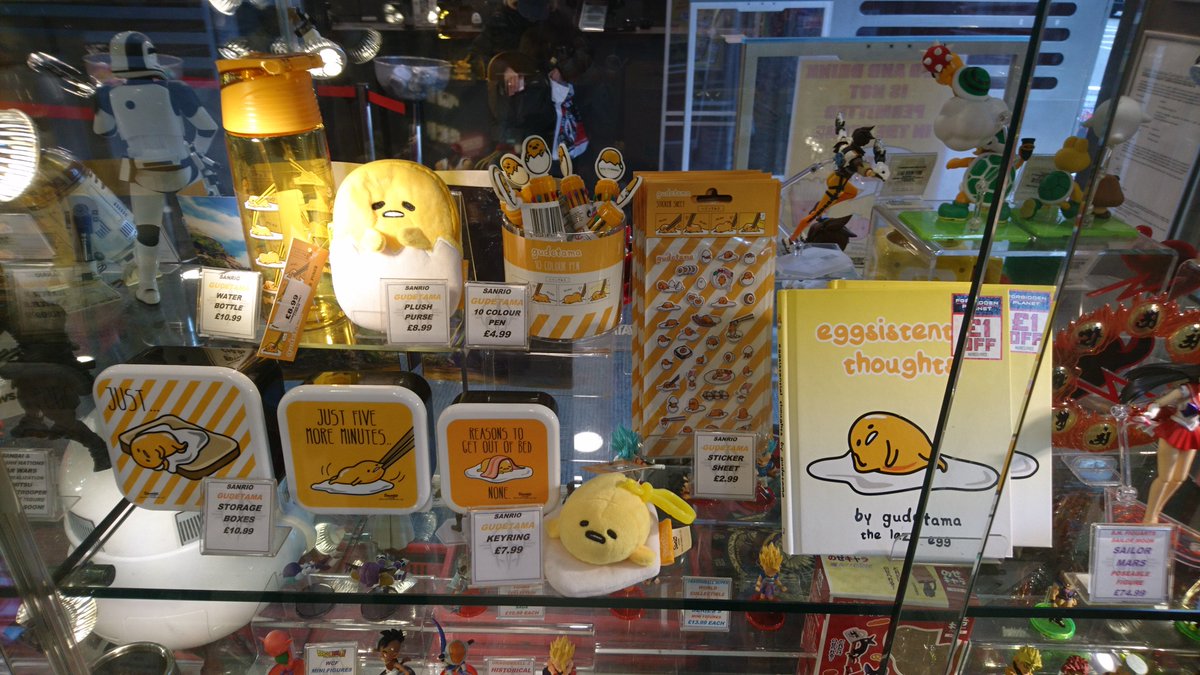 ForbiddenPlanet's tweet photo. Check out our #gudetama range at #FPLondon - the perfect reason to get out of bed! https://t.co/08FkCZUG1P https://t.co/Q2aWLAWB5z