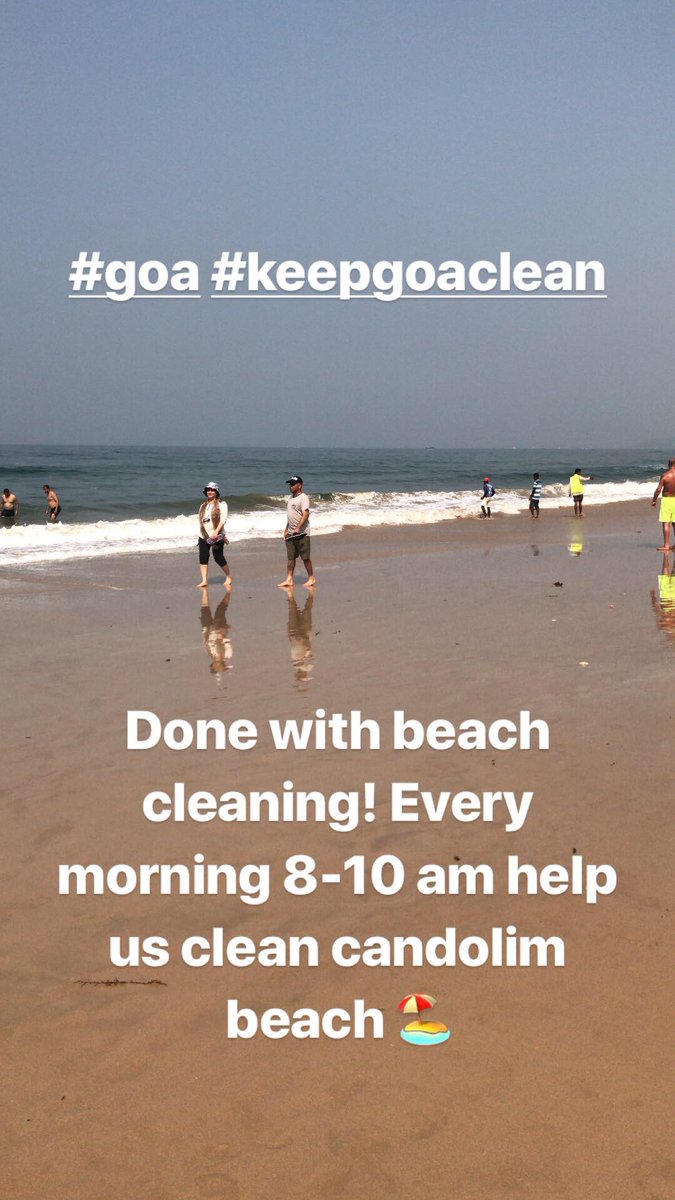 muskaansethi's tweet photo. #keepgoaclean join me tomorrow morning 😊 #goa #cleanbeach https://t.co/Yf1d6JR6M3
