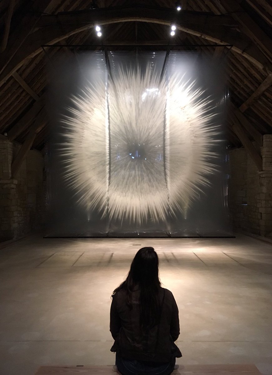 ‘Material Light’ solo exhibition by <a href="/davidspriggsart/">DAVID SPRIGGS</a> at @messumsthebarn 
Stunning 16 foot 3 dimensional painting ‘Vision II’ in a The beautiful 14 century tithe barn outside Tisbury.