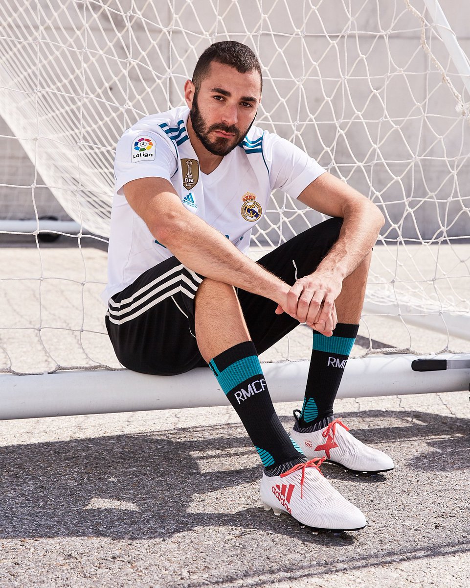 realmadrid's tweet photo. The #X17 factor 👟⚪ 
@Benzema 💪
@AchrafHakimi 🚀
@MarceloM12 ⚡ 
Luca ⛔

Compra la colección del Real Madrid aquí: https://t.co/iPk7vxTJhB

#HalaMadrid #HereToCreate https://t.co/E2pj06Jxjk