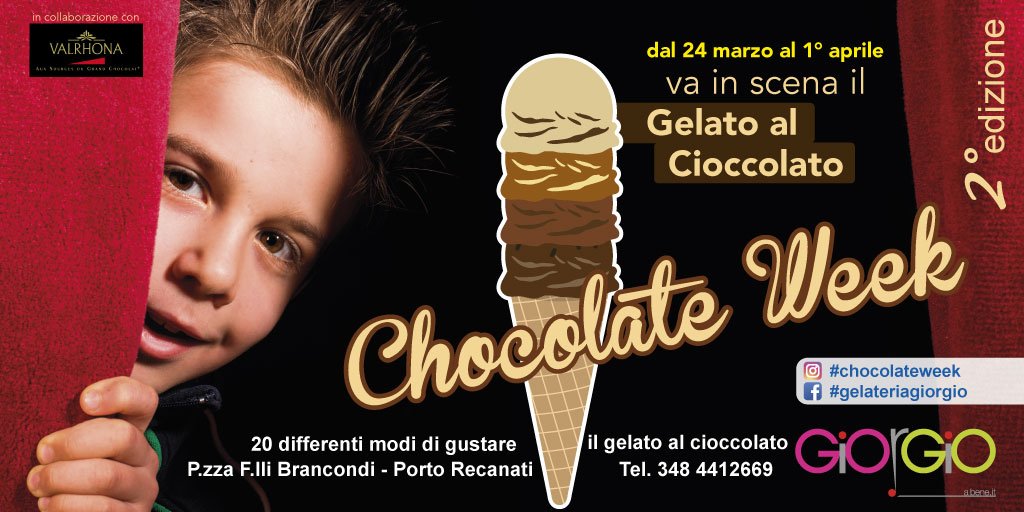 giorgiovabene's tweet photo. Il cioccolato in tutte le sue forme, dal 24 marzo al 1° aprile, va in scena la seconda edizione di #Chocolateweek , #gelateriagiorgio e il suo #staff ti aspettano per una indimenticabile esperienza di gusto... #portorecanati #cioccolato #gelatoalcioccolato #valrhona #instafood https://t.co/rLnxIzuFMg