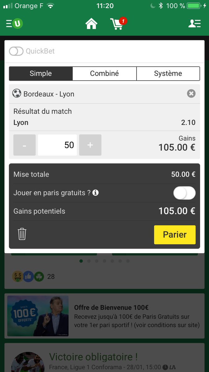 eosdeux's tweet photo. #EosPronos ⚽️
⚽️ | Lyon
•CT: 2,10 | 5 %
#TeamParieur #ParionsSport https://t.co/p4rGgVkPKo