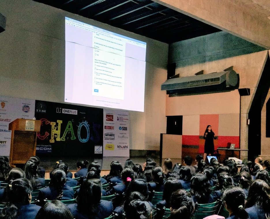PGPX_IIMA's tweet photo. #workshop on #DigitalMarketing @IIMA_Chaos #Chaos2018 #HappeningNow https://t.co/B5L9tXgiAS