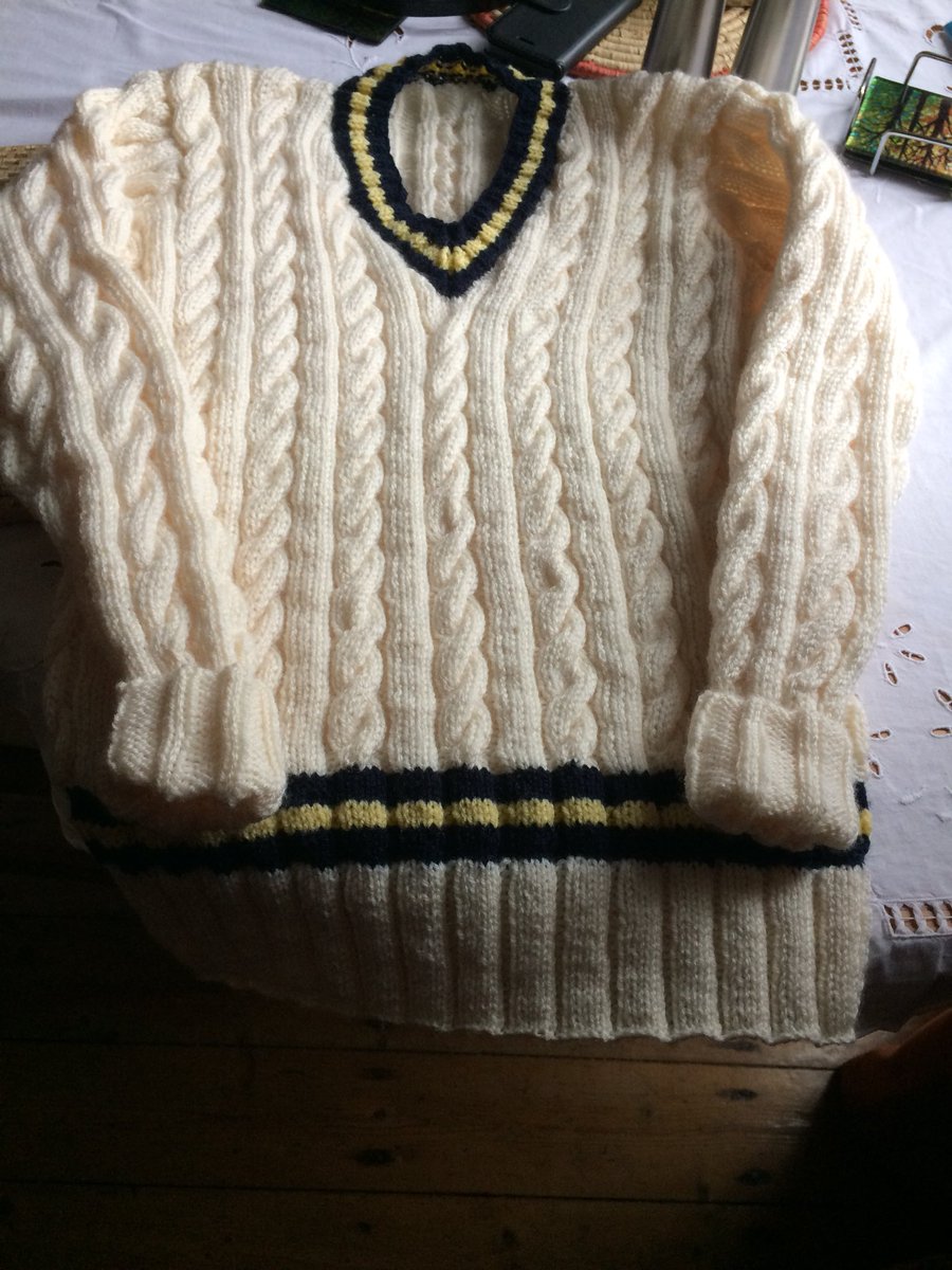JulieB020260's tweet photo. @LowerhouseCC Joe Bland’s New cricket jumper ready for the new season https://t.co/XjGb0ycd3G