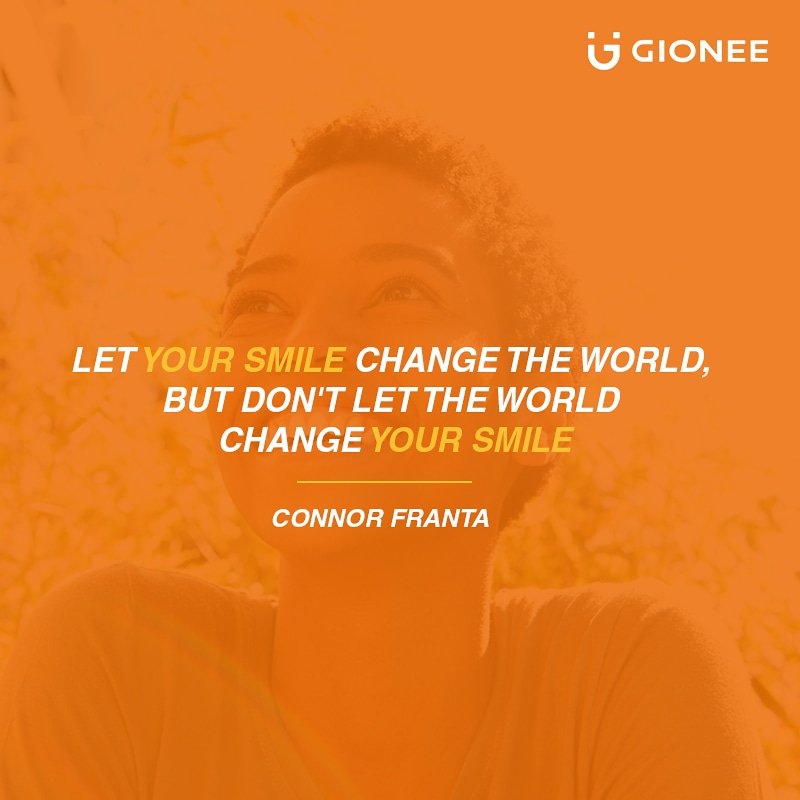 Gionee_ng's tweet photo. Let your smile change the world, but don't let the world change your smile. - Connor Franta

#SundayInspiration #Gionee https://t.co/vOhWDRGqxl
