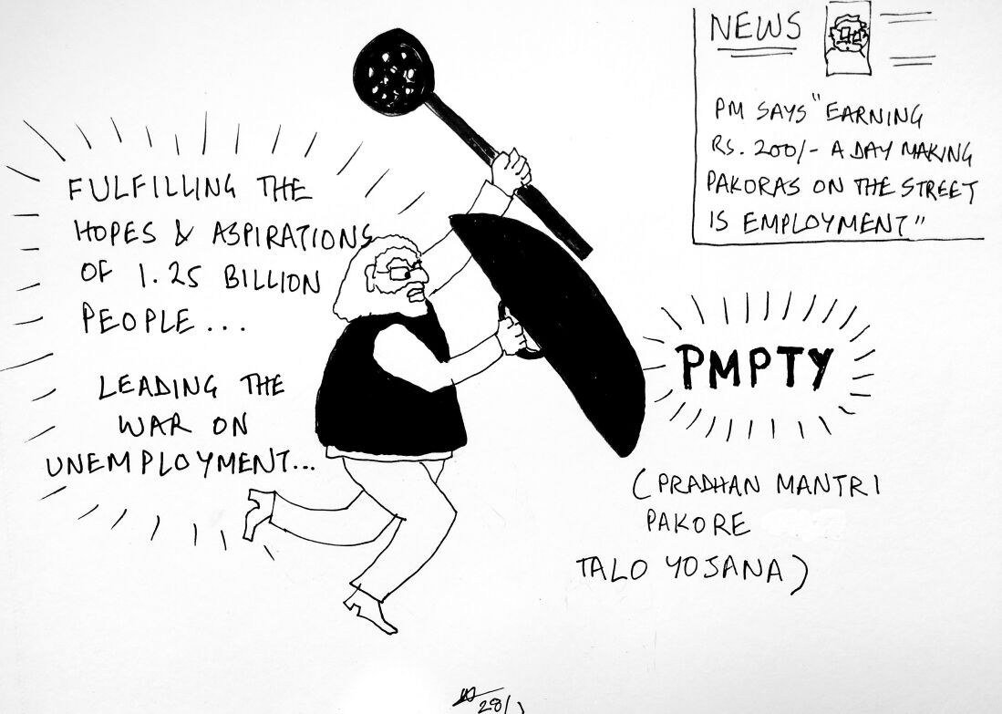 sniwfal's tweet image. एक सवाल...
प्रधानमंत्री कहते है "पकोडे तलो"
कितने मां-बाप होंगे जो प्रधानमंत्री नरेन्द्र मोदी की बात से सहमत होंगे और अपने बच्चों को पकोडे बेचने के लिए प्रेरित करेंगे ? #मांडलगढ़_का_धाकड़ @INCIndia @RamlaljatINC
#PPTY प्रधानमंत्री पकोड़े तलो योजना