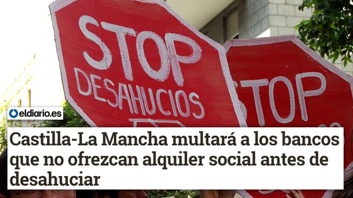 Cuando Podemos está en el Gobierno suceden cosas como estas.

De ponerle la alfombra roja a los fondos buitre a legislar para la gente. Con voluntad política hay una gran diferencia en cómo se gestiona lo público.

Enhorabuena <a href="/CLM_Podemos/">antiguaclm</a>. 
eldiario.es/clm/Castilla-L…