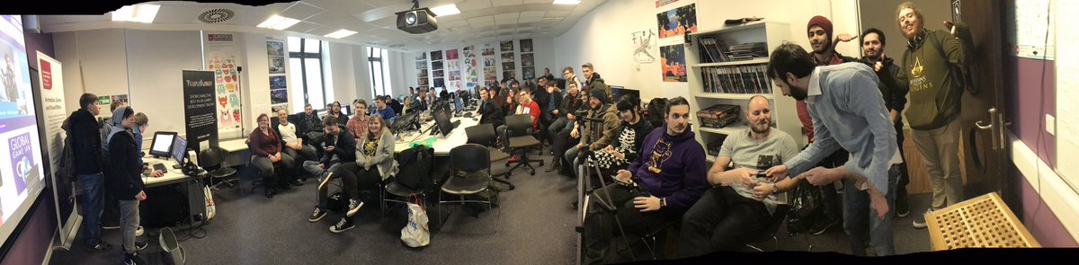 DoctorMikeReddy's tweet photo. Getting ready for the #ggjcardiff #GGJ18 final game show @uswgames @gameswales @UniSouthWales ATRIUM https://t.co/ggts6lzKzy