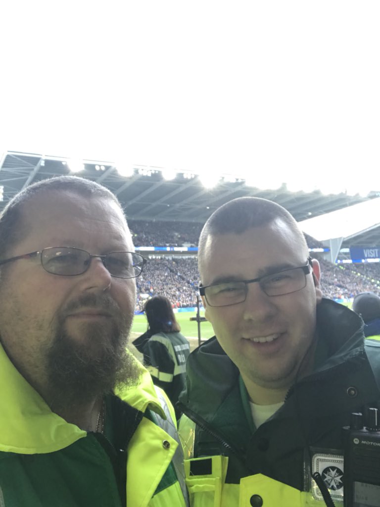 SJCLlanrumney's tweet photo. Llanrumney and Rhiwbina Division working together at the Cardiff City Stadium #FACup #myStJohn https://t.co/a5ZvwVNEKz