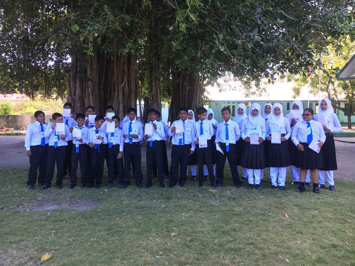 ARC_maldives's tweet photo. #HOPECampaign teaches children to refuse to do things that make them worried & to say “NO” to unwanted touch or things that upsets them. Child Abuse Prevention sessions at Ha. Baarashu School for 116 students from Grades 4-8 in partnership with @Min_Gender #DMRR2017 @Dhiraagu https://t.co/weacOQ55WP