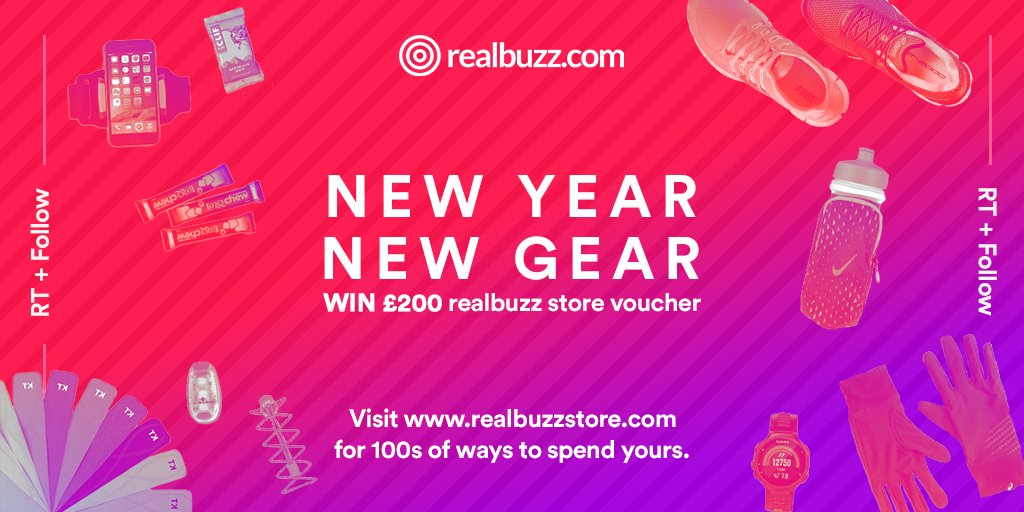 New Year, New Gear! Want to #win £200 worth of running and fitness shoes, apparel and accessories? We think so! All you need to do is RT + Follow to WIN a £200 @realbuzzstore voucher this January. Closing date is 31st January 2018, Good luck! #realbuzzJanVoucher 🏃 👟 🎽 😍