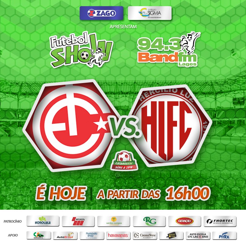 bandfmlages's tweet photo. Logo mais tem #FutebolShow na BAND!
⚽ @interlages x @HercilioLuz1918  
⏰ 17h   
🏟  Tio Vida
🏆 Catarinense 2018 
📻 @bandfmlages 
https://t.co/TS0xO9HIvG https://t.co/XAI1l2oLSD