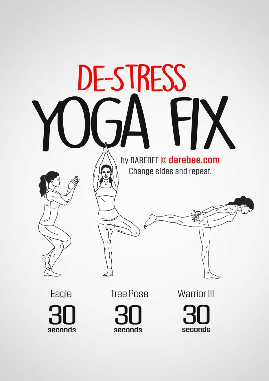 DAREBEE on X: Workout of the Day: De- Stress Yoga Fix   #darebee #wod #yoga #workout #fitness   / X