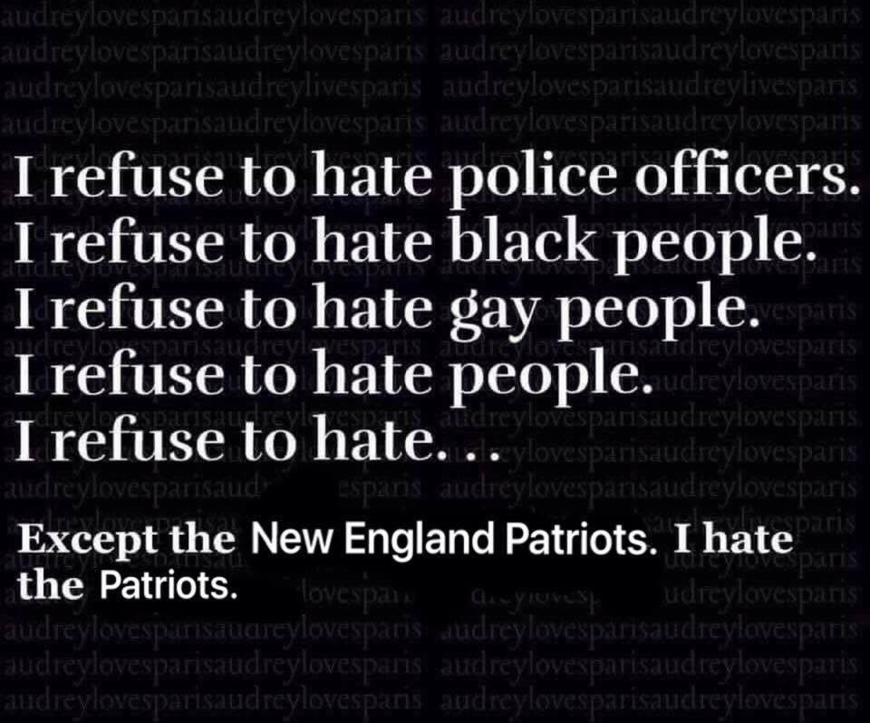 MJ school assigns my kids to be on a NE Patriots team!!! Charity or not. NOT. :-)
I’m a JETS fan. I’m the fan of any team playing the Pats. #goEAGLES #NotinMyHouse <a href="/MrsVC3/">Cristina Vildostegui</a> #SouperBowl
