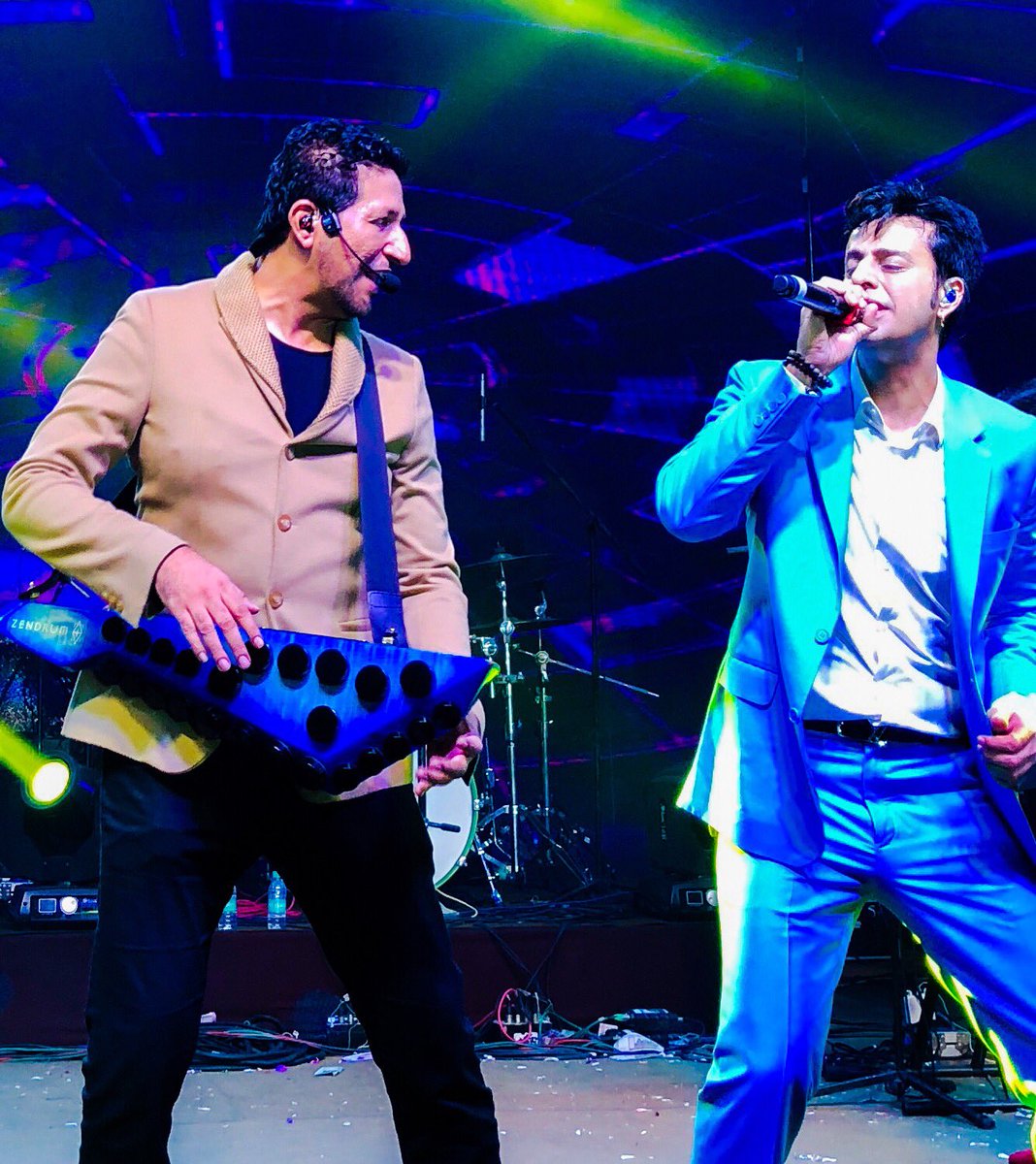 salim_merchant's tweet photo. Kolkata was super fun last night! Tonite we play at #Chaos2018 at @IIMAhmedabad . Concert starts at 8 pm. Be there! https://t.co/lL0L292eIO