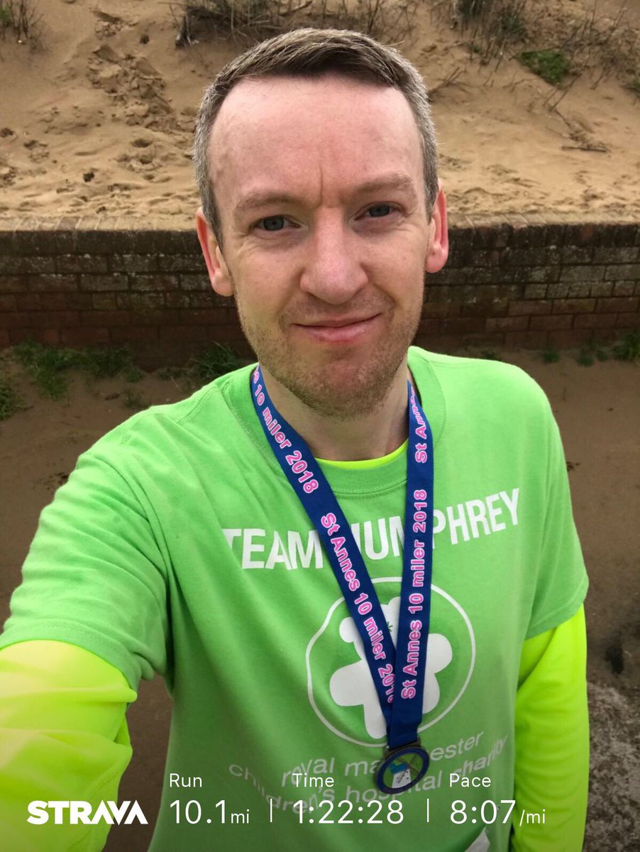 St Annes 10 Miler (Challenge number 5) done In Memory Of Adam Catterall & to raise money for @RMCHcharity! It’s only the 3rd time I’ve ever ran 10 miles. Pleased with my time. 🏃♂️💨Now for recovery!!! 🤣 #IMOAC