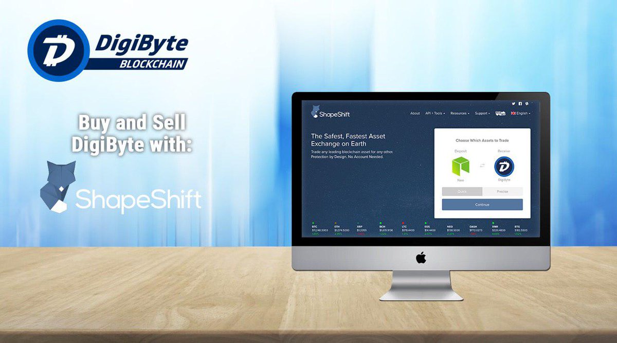 DigiByteCoin's tweet photo. Exchange Series Day 14: You can buy and sell DGB on ShapeShift! @ShapeShift_io #DGB #DigiByte https://t.co/rb44Zid0CR