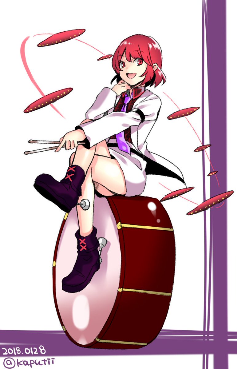 堀川雷鼓 「#深夜の真剣お絵描き60分一本勝負
雷鼓(^ω^)d 」|南瓜かぷちー🎃漫画連載中のイラスト