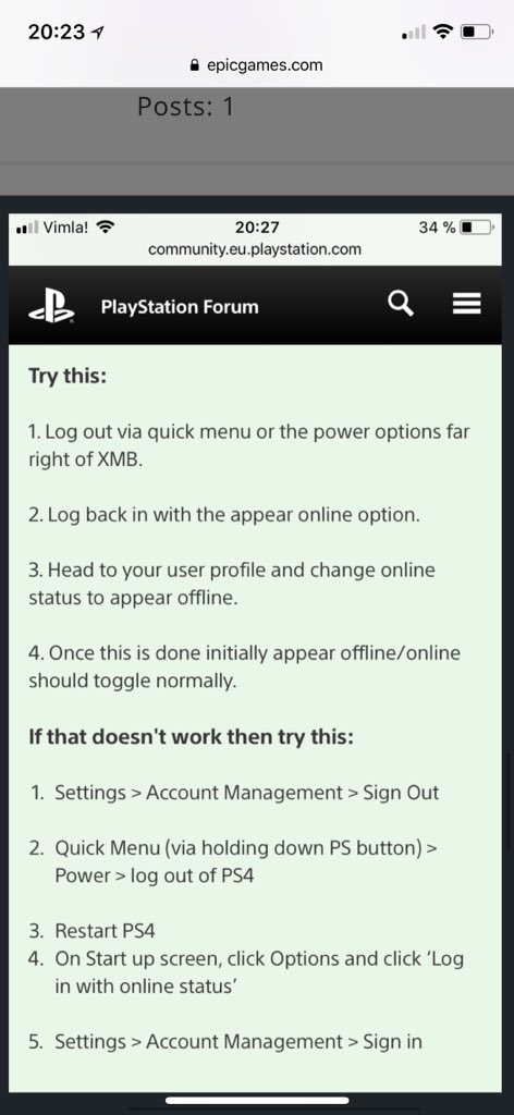 i had to use the second way both times this problem happened but it worked for me first try both times i hope it helps some of youpic twitter com - how to logout of your fortnite account on ps4 on xbox