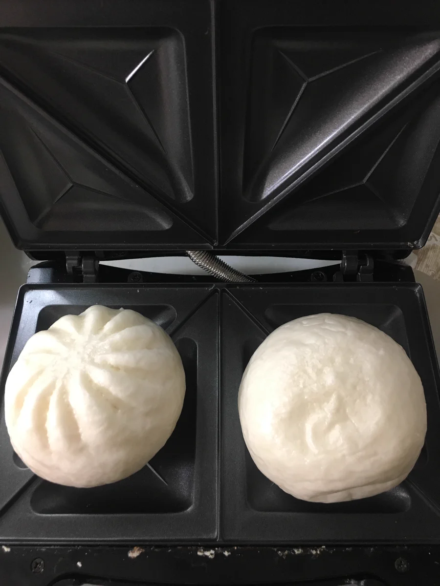 即やりたい！肉まんをホットサンドメーカーで挟むとほんと美味しそうw