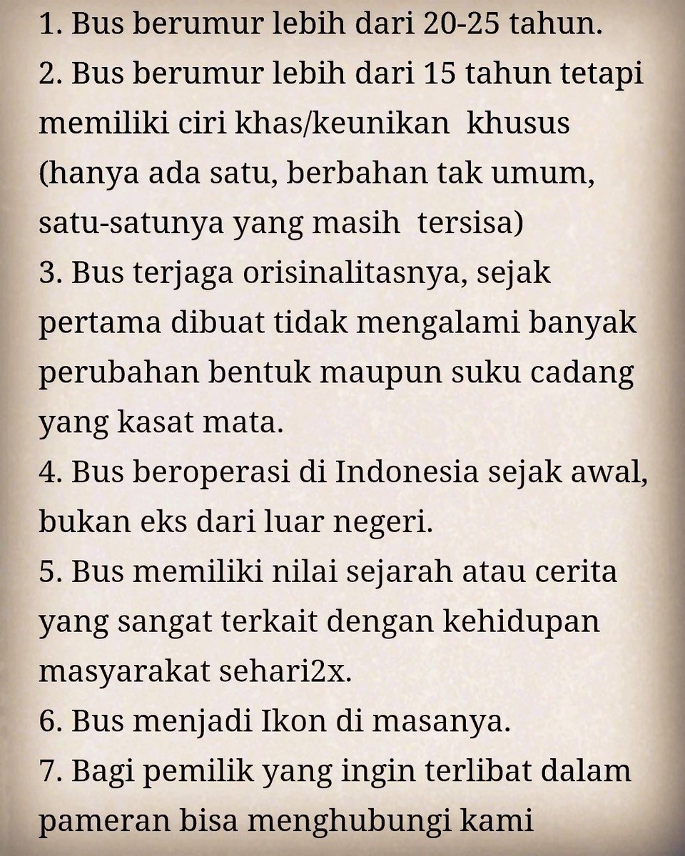 haltebuscom's tweet image. persyaratan #InCUBus2018 #IndonesiaClassicnUniqueBus #BusKlasikdanUnikIndonesia #PotretBusIndonesia #BusUntukSemua #haltebusdotcom
