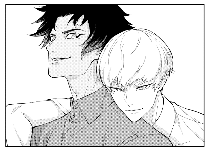 せっかくネトフリあるから見て描こうと思って、2話まで見て現時点で描いたの残しといたら最後まで見てうちのめされた後に絶対おもしろいじゃんって思って…2話のときの2人。のこりはあとで見ます…。 