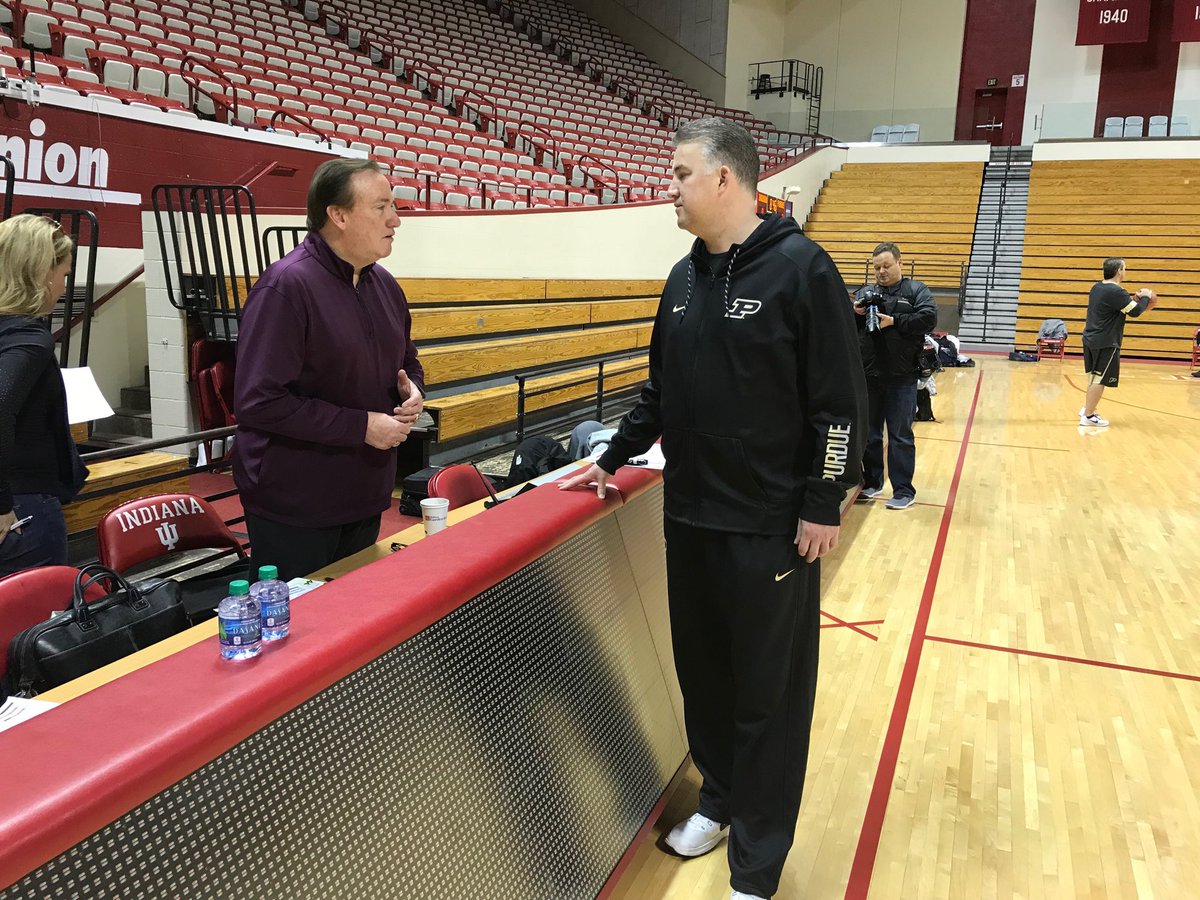 TimBrando's tweet photo. One of College Basketballs most underrated HC’s  Matt Painter of @BoilerBall at his Shoot around this morning. Truly one of the good guys in his Profession. See his #2 Boilermakers 3:30et./2:30ct. against rival Indiana from Assembly Hall. https://t.co/g6KLzKp1Un