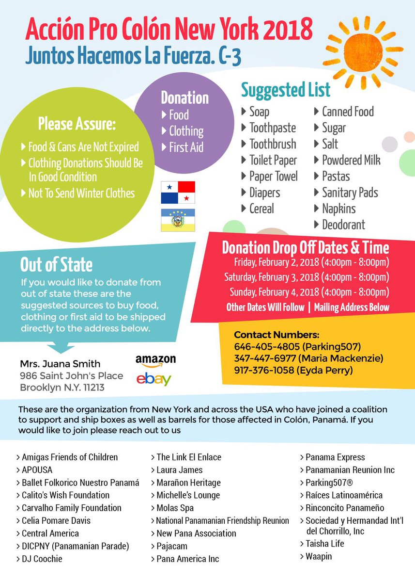 New dates to bring donations