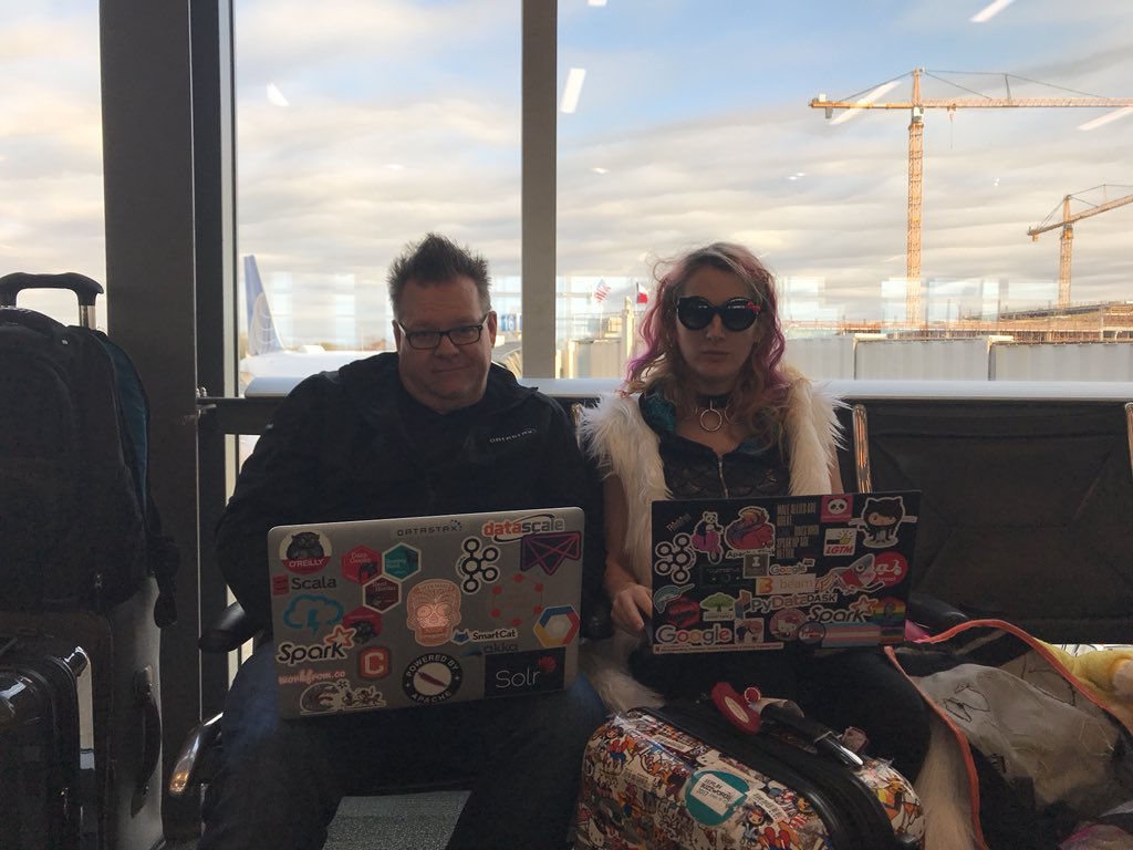 holdenkarau's tweet image. Waiting at @AUStinAirport? Informal @ApacheSpark &amp;amp; @ApacheBeam, and @cassandra office hours at gate 16 with @holdenkarau &amp;amp; @PatrickMcFadin 😀