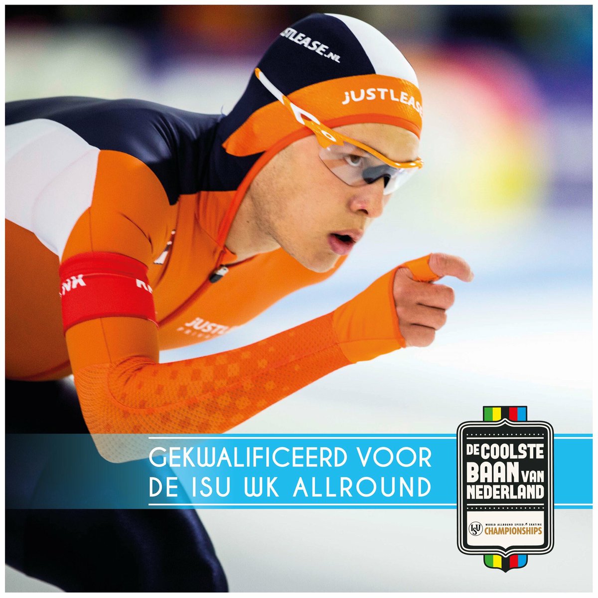 Marcel geplaatst voor het ISU WK Allround op de Coolste Baan van Nederland! 💪🏻⛸#CBvNL