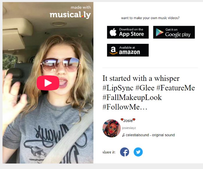 Top Story: Follow Josie via @JosieOsmak instagram.com/Josieosmak/ YouTube m.youtube.com/channel/UCT35x… musical.ly/v/MzM5MjEyNzE4… #musicallyapp