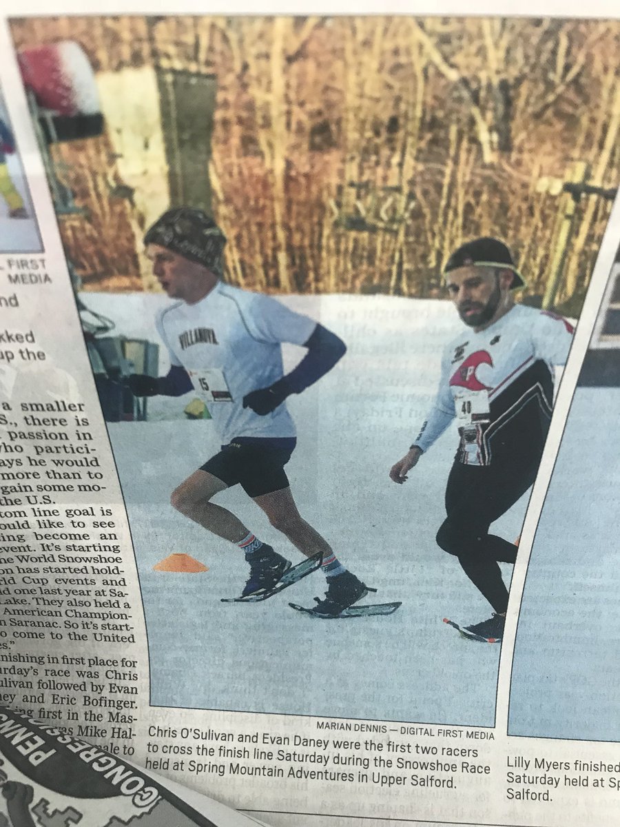 SpgttTartomp's tweet photo. Chris O’Sullivan winning Pa snowshoe championship yesterday! @RunNova #allkindsoffast https://t.co/vRU9898ZVI