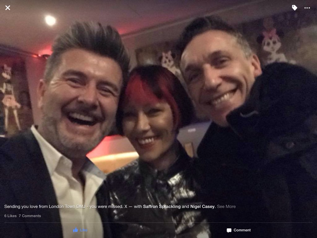 SaffRepublica's tweet photo. @mustbejp Johnnyboi look who I found! #MitchSebastian #NigelCasey #TheRatpackMusical AmazingShow @StarlightExpress 👑 https://t.co/dhcwtlgI12