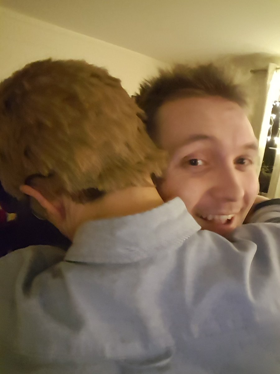McReiss's tweet photo. When you're very drunk and get hugged by your best #Brofriend @dionysiandandy https://t.co/7In3Le8t1X